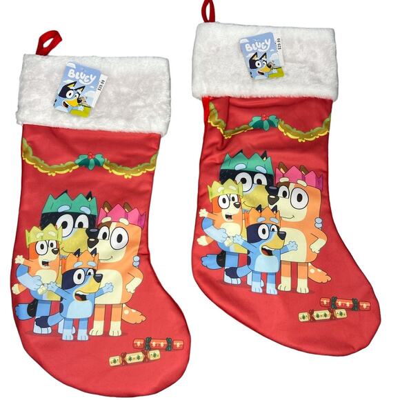 Nickelodeon's Bluey & Family Christmas Stocking by Kurt Adler‎ Red 19" *NEW*-2 - Picture 1 of 3